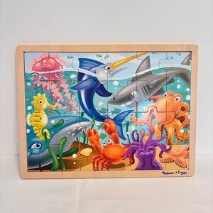 Melissa & Doug Wooden Jigsaw Puzzle Under The Sea 24 Pieces